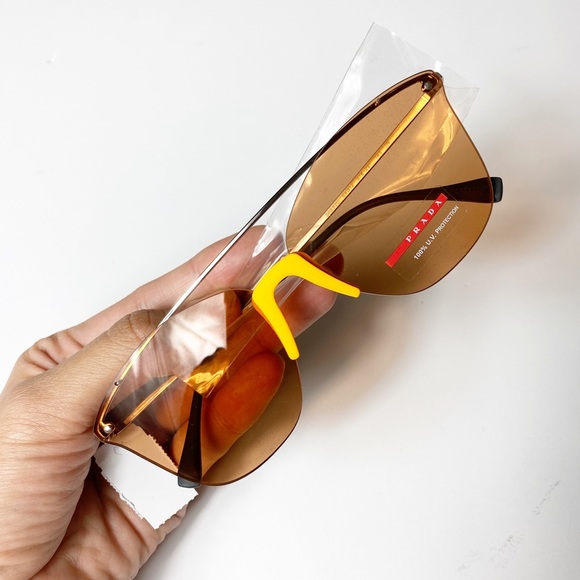 Prada Linea Rossa Unisex Orange Lens Sungl… - Picture 6 of 7